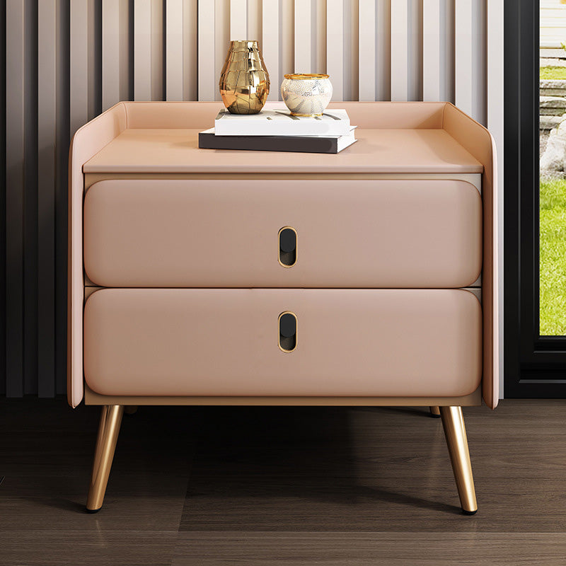 Modern Style Gold Metal Material Ark Foot Multicolor Choice Nightstand