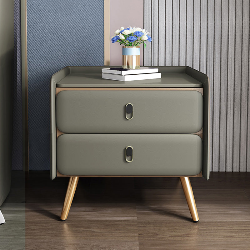 Modern Style Gold Metal Material Ark Foot Multicolor Choice Nightstand