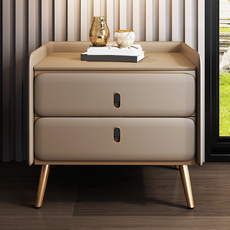 Modern Style Gold Metal Material Ark Foot Multicolor Choice Nightstand