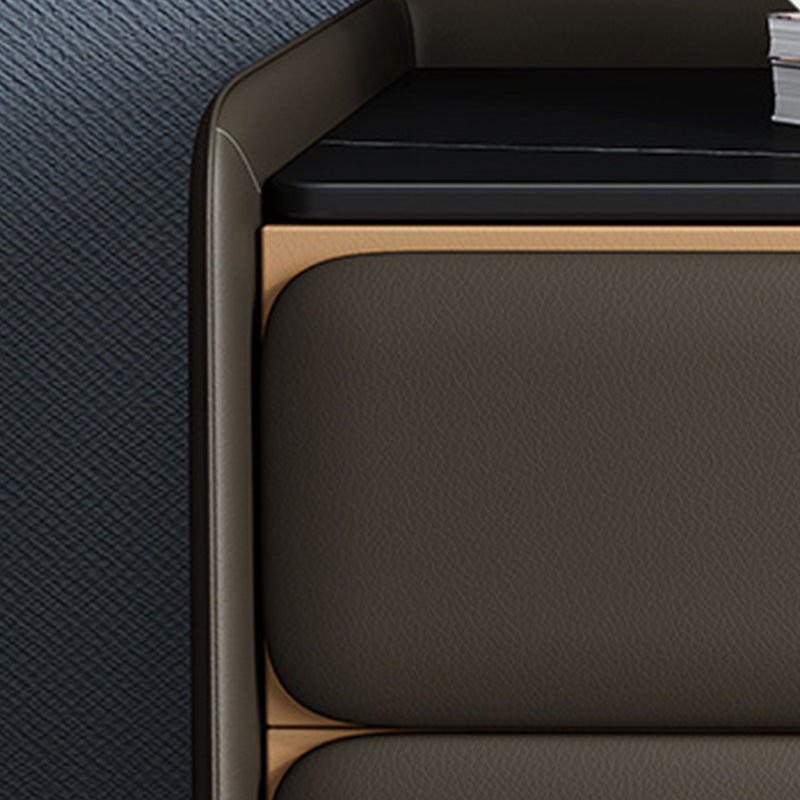 Modern Style Gold Metal Material Ark Foot Multicolor Choice Nightstand