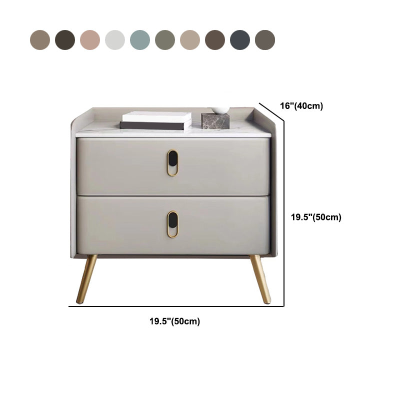 Modern Style Gold Metal Material Ark Foot Multicolor Choice Nightstand