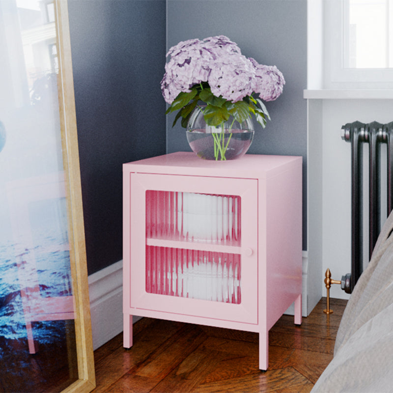 Metallic Pink/white/blue/yellow/black Square Door/round Door Nightstand
