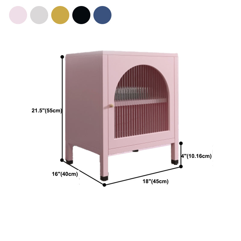 Metallic Pink/white/blue/yellow/black Square Door/round Door Nightstand