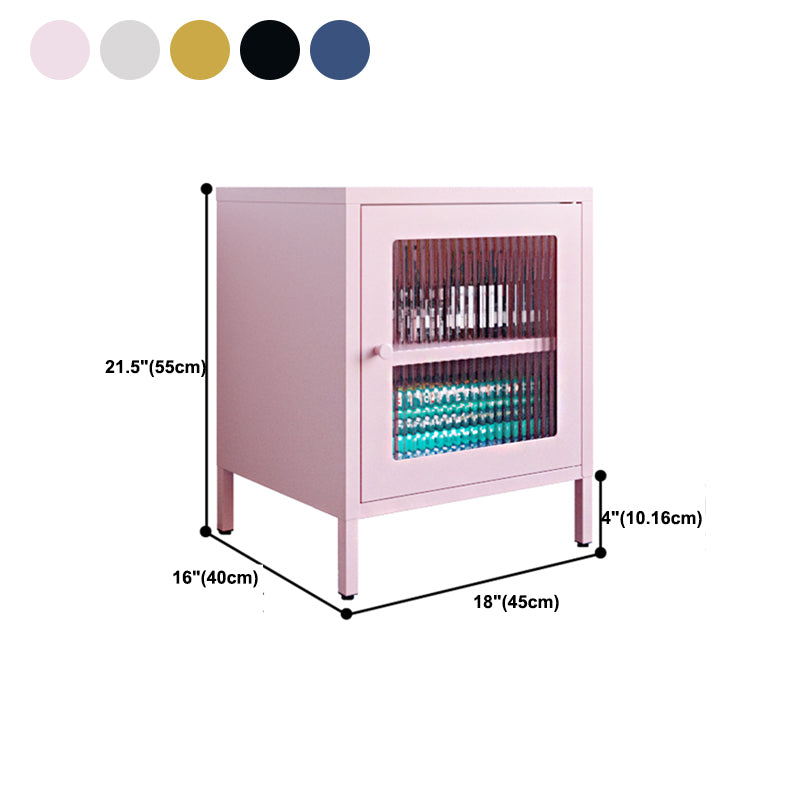 Metallic Pink/white/blue/yellow/black Square Door/round Door Nightstand