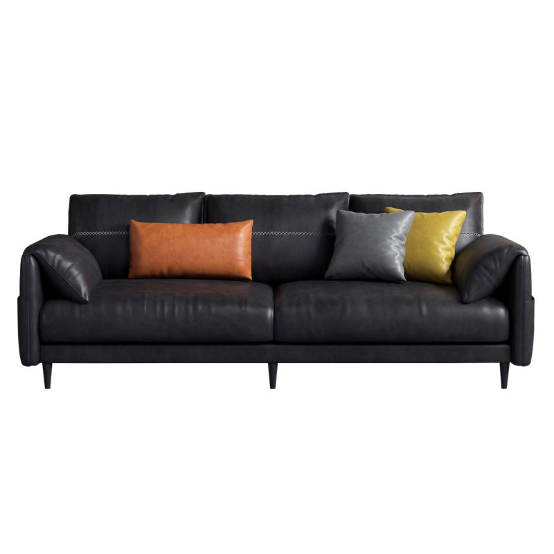 Dark Gray Faux Leather Sofa/Sectionals with Wear-Resistant and Storage
