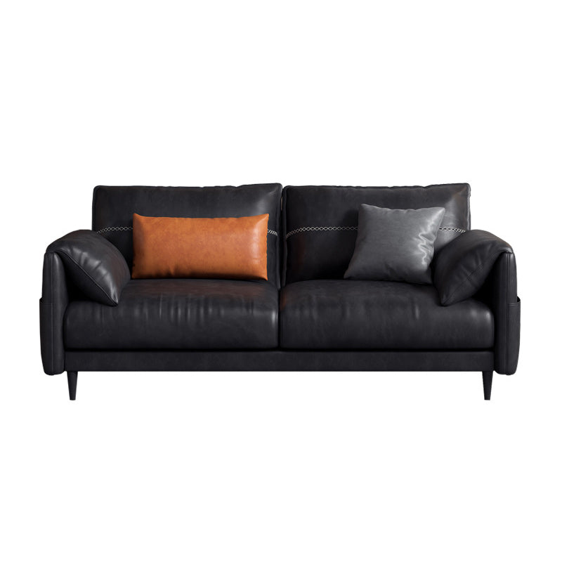 Dark Gray Faux Leather Sofa/Sectionals with Wear-Resistant and Storage