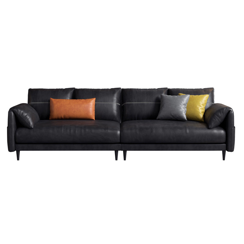 Dark Gray Faux Leather Sofa/Sectionals with Wear-Resistant and Storage