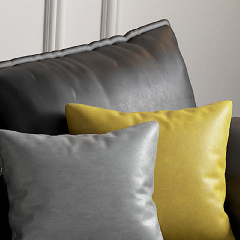 Dark Gray Faux Leather Sofa/Sectionals with Wear-Resistant and Storage