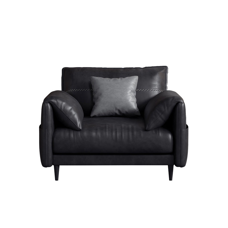 Dark Gray Faux Leather Sofa/Sectionals with Wear-Resistant and Storage