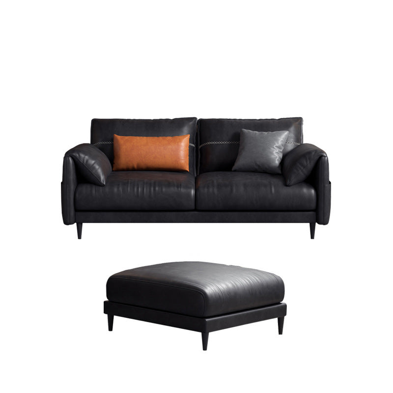 Dark Gray Faux Leather Sofa/Sectionals with Wear-Resistant and Storage