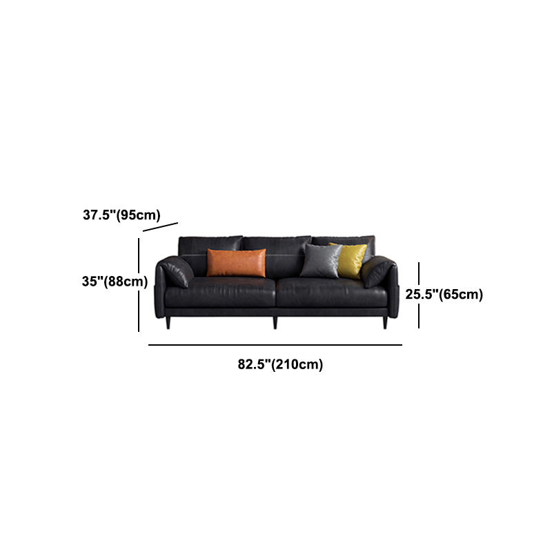 Dark Gray Faux Leather Sofa/Sectionals with Wear-Resistant and Storage