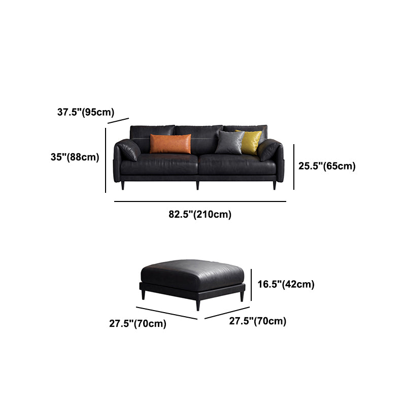 Dark Gray Faux Leather Sofa/Sectionals with Wear-Resistant and Storage