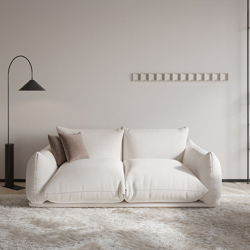Standard Cushions Contemporary Square Arm Settee Couch for 1/2 People