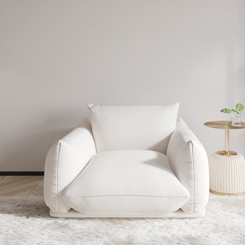 Standard Cushions Contemporary Square Arm Settee Couch for 1/2 People