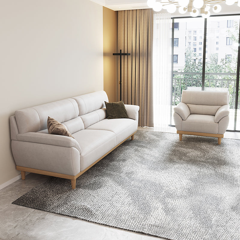 Stationary Stain Resistant Living Room Pillow Top Arm Standard Sofa