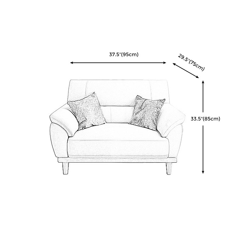 Stationary Stain Resistant Living Room Pillow Top Arm Standard Sofa