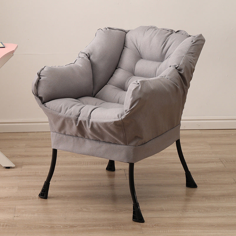 29.52"W*27.55"D Cotton Blend Arm Chair with Basic Four Black Legs, Flared Arms