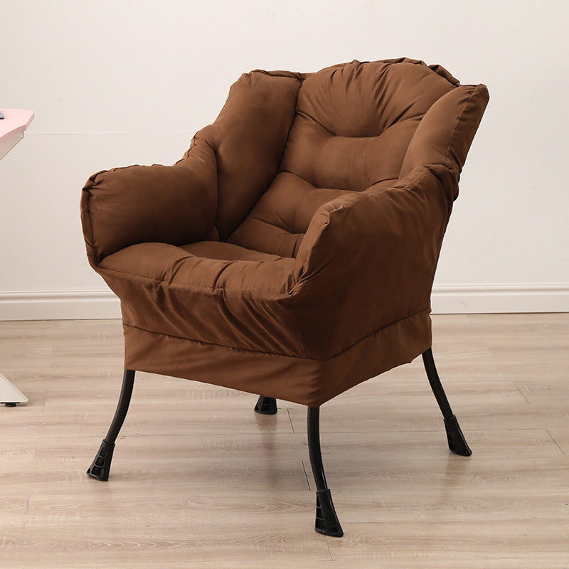 29.52"W*27.55"D Cotton Blend Arm Chair with Basic Four Black Legs, Flared Arms