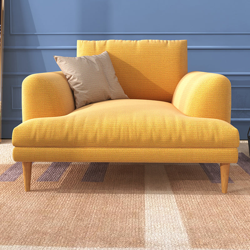 Stationary Living Room Recessed Arm Standard Modern Beige Sofa