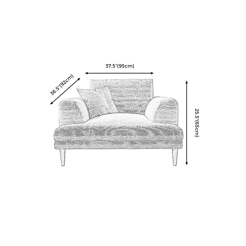 Stationary Living Room Recessed Arm Standard Modern Beige Sofa