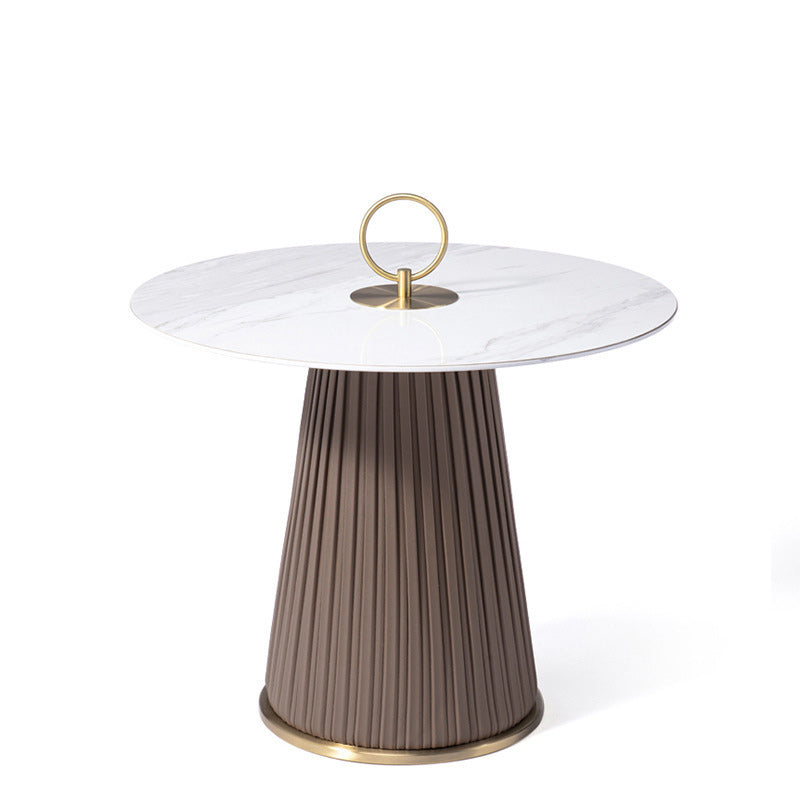 Pedestal End Table  Modern Round Side End Table for Living Room
