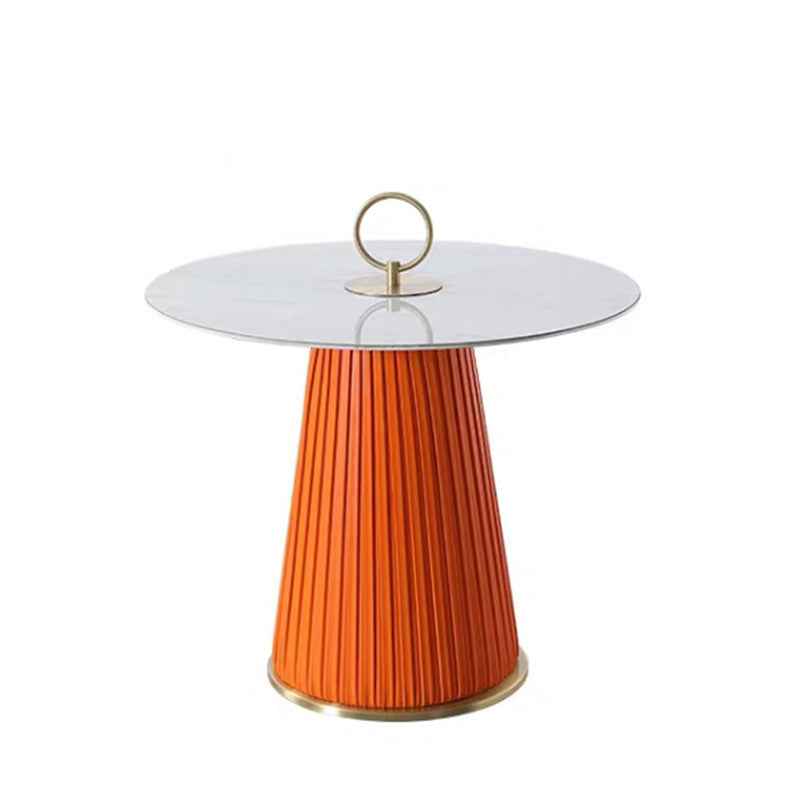 Pedestal End Table  Modern Round Side End Table for Living Room