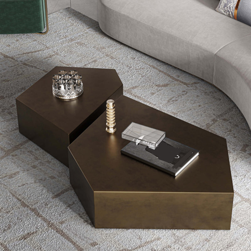 Modern Grey/brown Stainless Steel Coffee Table for Living Room Cocktail Table
