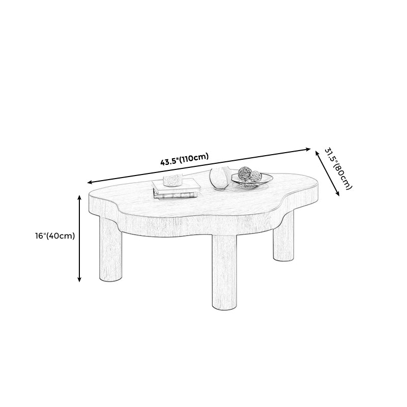 Modern Style Solid Wood Top Walnut/wood/white/teak/black Free Shape Coffee Table