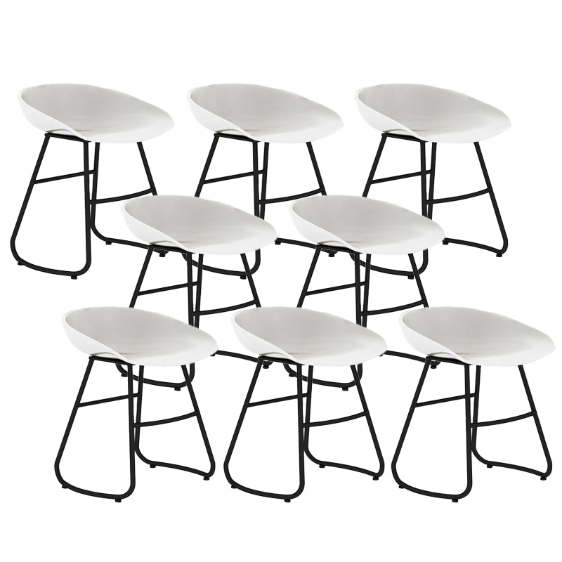 Contemporary Bar Stool Plastic Counter Bar Stool with Metal Legs