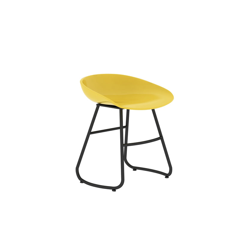 Contemporary Bar Stool Plastic Counter Bar Stool with Metal Legs