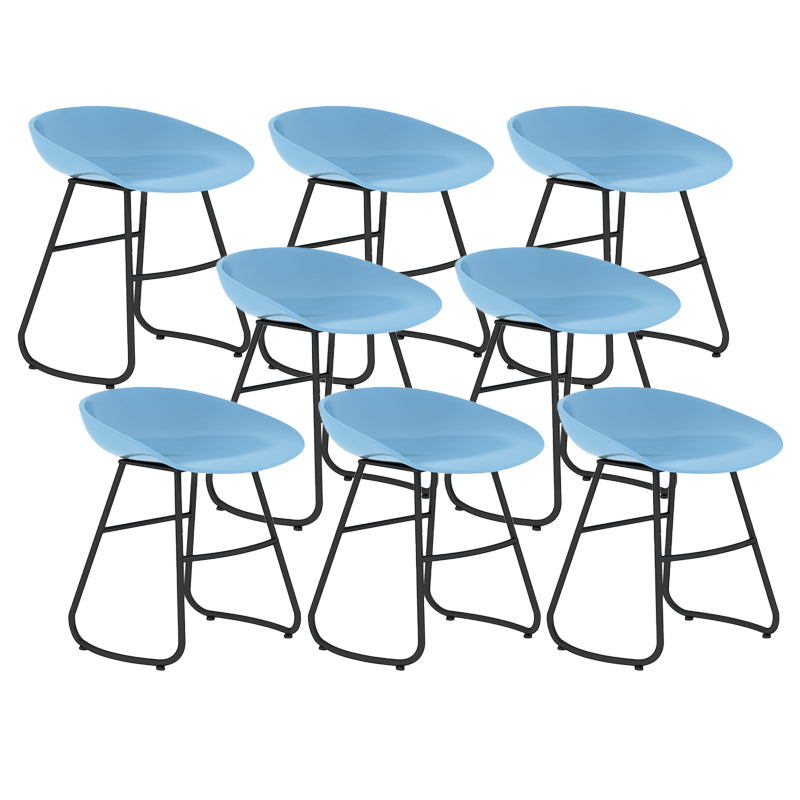 Contemporary Bar Stool Plastic Counter Bar Stool with Metal Legs