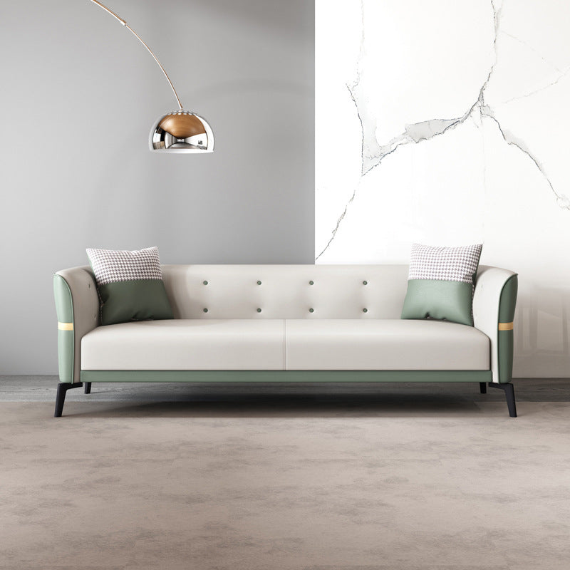 Nordic Faux Leather Waterproof Sofa Tight Back Sette for Apartment