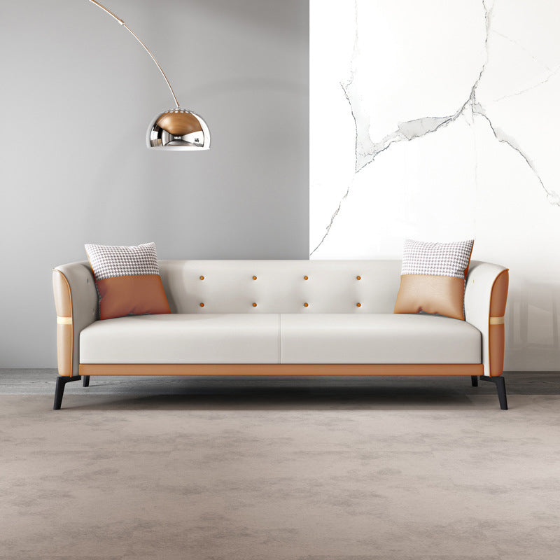 Nordic Faux Leather Waterproof Sofa Tight Back Sette for Apartment