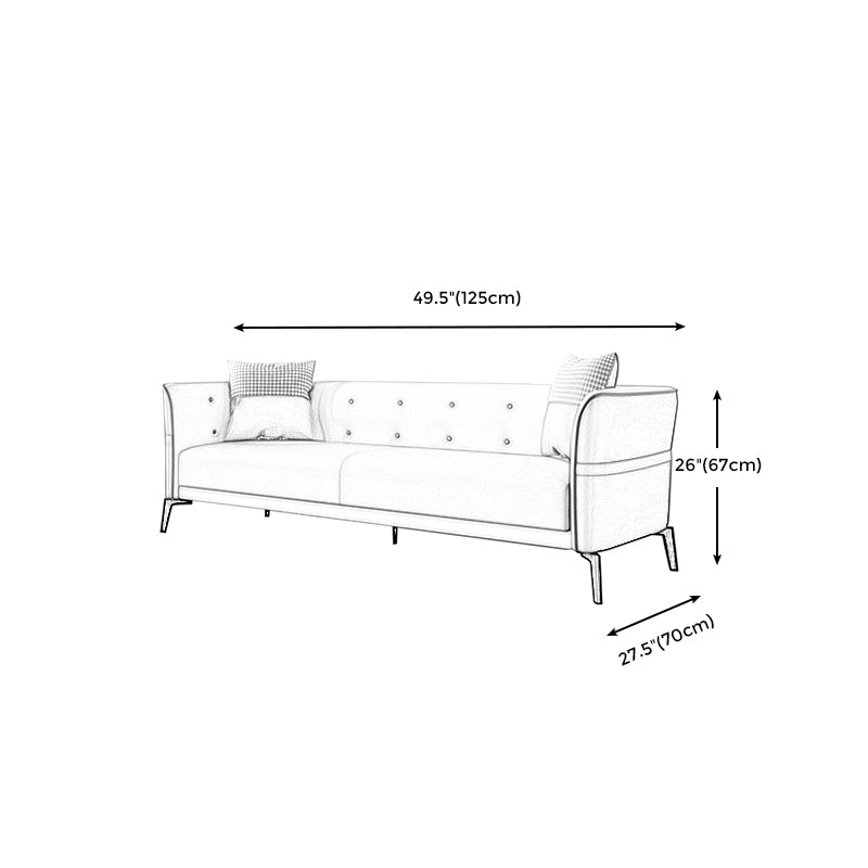 Nordic Faux Leather Waterproof Sofa Tight Back Sette for Apartment