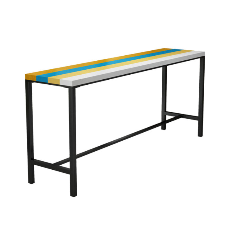 Modern 1/5/9 Pieces Bar Table Set Rectangle Pine Wood Counter Table with High Stools