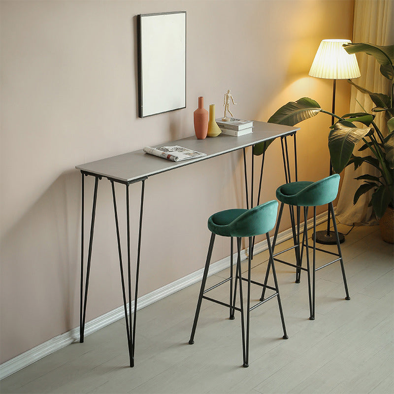 1/2/3/5 Piece Matte Finish Pub Dining Set Modern Sintered Stone Bar Table Set