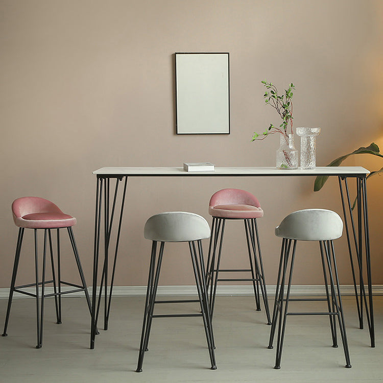 1/2/3/5 Piece Matte Finish Pub Dining Set Modern Sintered Stone Bar Table Set