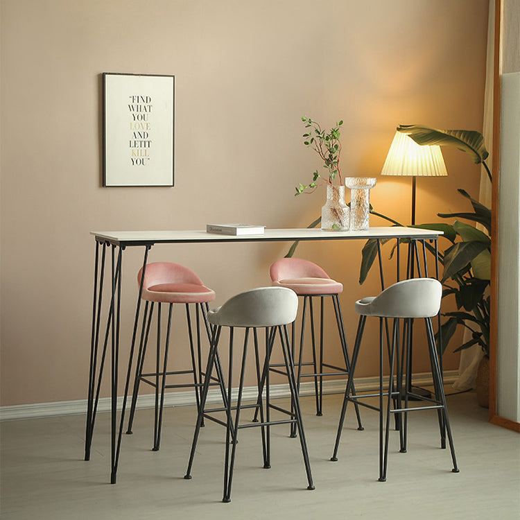 1/2/3/5 Piece Matte Finish Pub Dining Set Modern Sintered Stone Bar Table Set