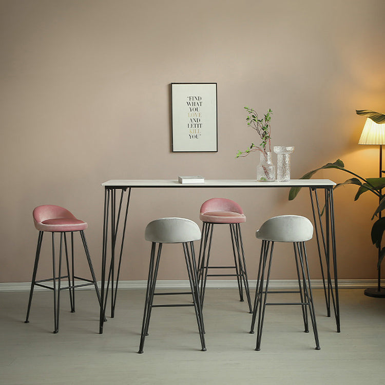 1/2/3/5 Piece Matte Finish Pub Dining Set Modern Sintered Stone Bar Table Set