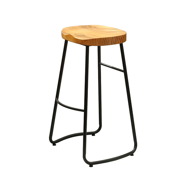 Modern Rectangle Solid Wood Bar Table Set 1/4/7 Pieces Counter Table with Backless Stools