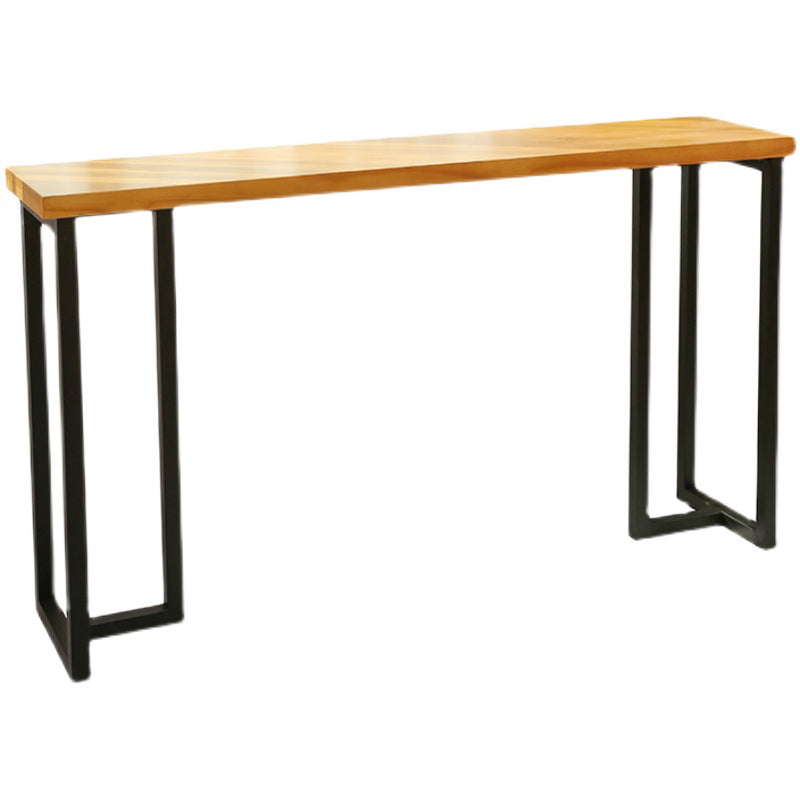 Modern Rectangle Solid Wood Bar Table Set 1/4/7 Pieces Counter Table with Backless Stools