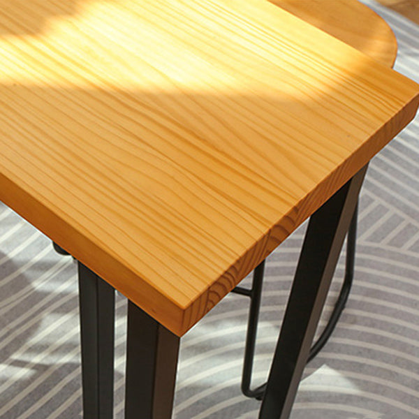 Modern Rectangle Solid Wood Bar Table Set 1/4/7 Pieces Counter Table with Backless Stools