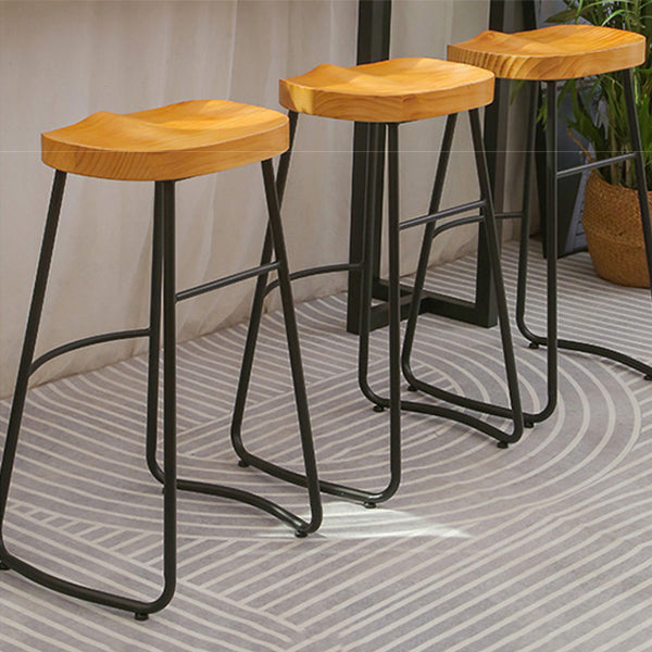 Modern Rectangle Solid Wood Bar Table Set 1/4/7 Pieces Counter Table with Backless Stools