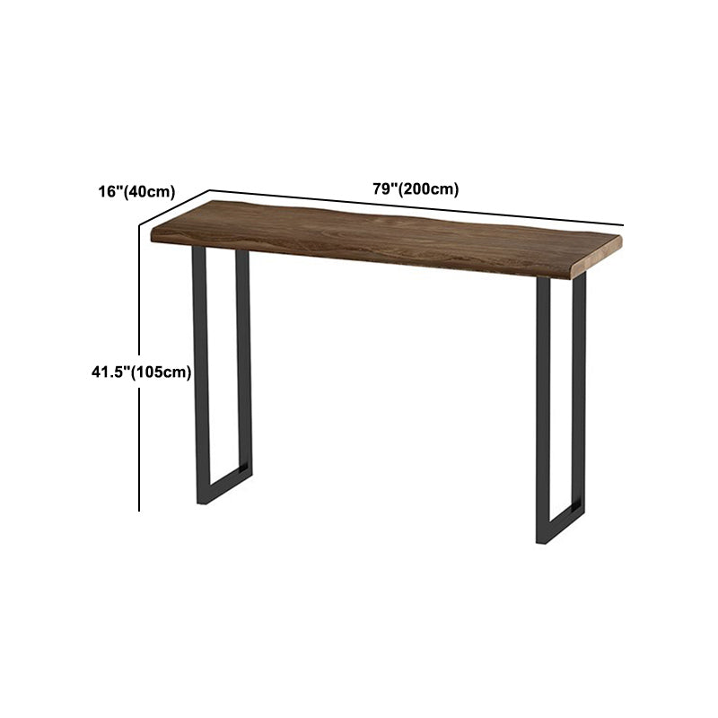 Industrial 1/3 Pieces Bar Table Set Rectangle Pine Wood Counter Table with High Stools