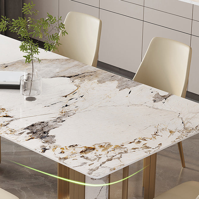 Nordic Dining Set 1/4/5/7 Pieces Rectangle Stone Dining Table for Dining Room