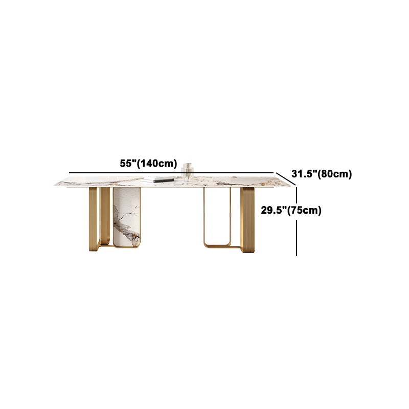 Nordic Dining Set 1/4/5/7 Pieces Rectangle Stone Dining Table for Dining Room