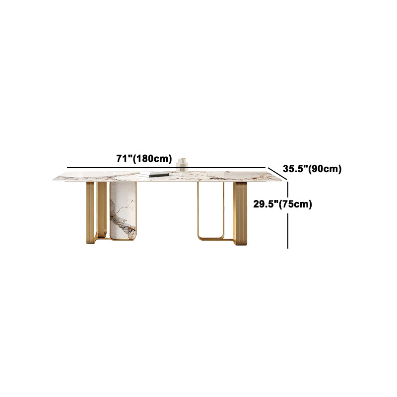 Nordic Dining Set 1/4/5/7 Pieces Rectangle Stone Dining Table for Dining Room