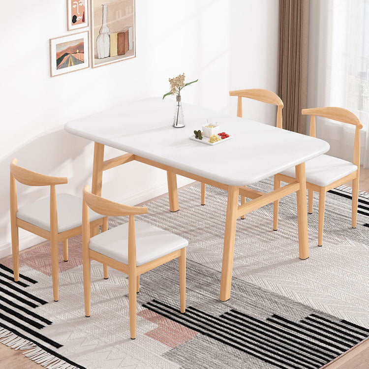 Modern Wood Dinette Set 1/2/3/5/7 Pieces Home Dining Table Sets