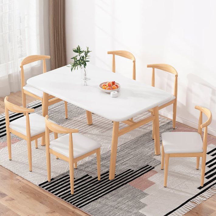 Modern Wood Dinette Set 1/2/3/5/7 Pieces Home Dining Table Sets