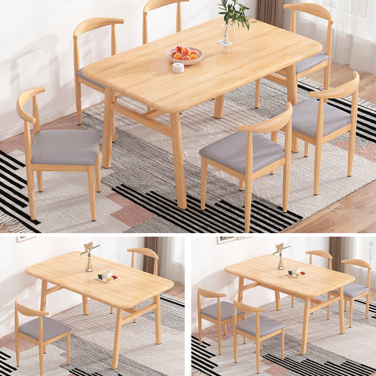 Modern Wood Dinette Set 1/2/3/5/7 Pieces Home Dining Table Sets